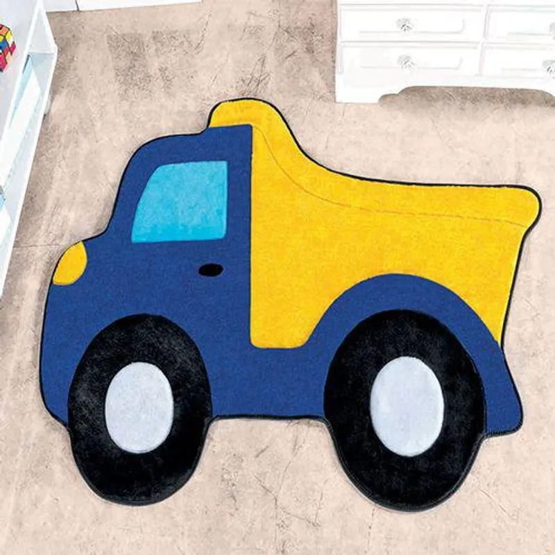 Tapete Infantil Guga Tapetes Antiderrapante Caminhão Azul