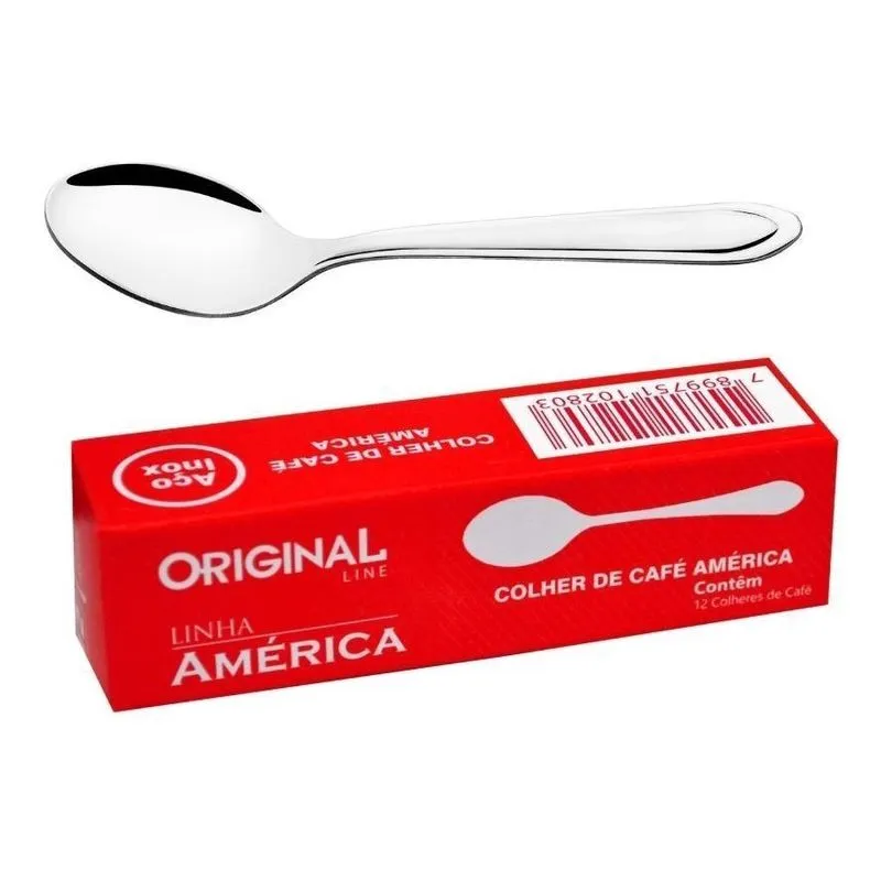 Kit 12 Colheres Café América Talheres