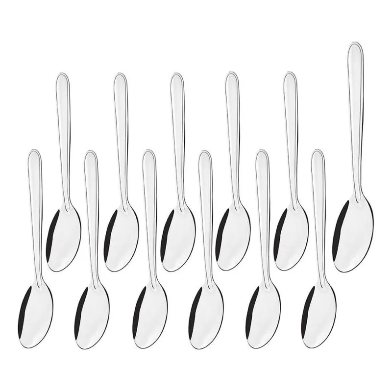 Colher De Chá De Inox Oriente Com 12 Pecas 14cm