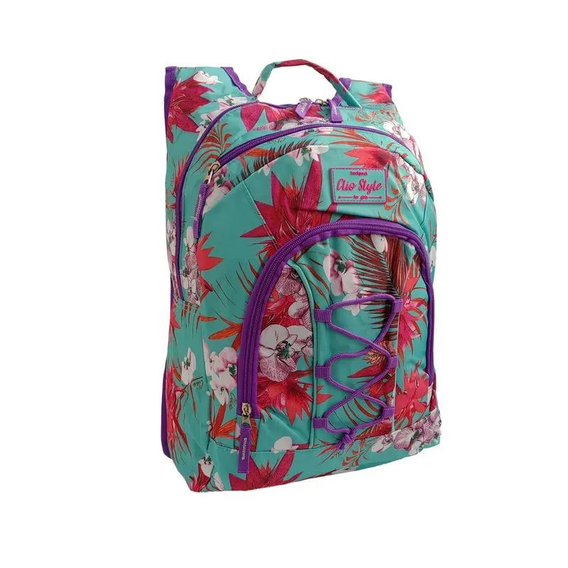 Mochila Juvenil Feminina Clio Style Floral