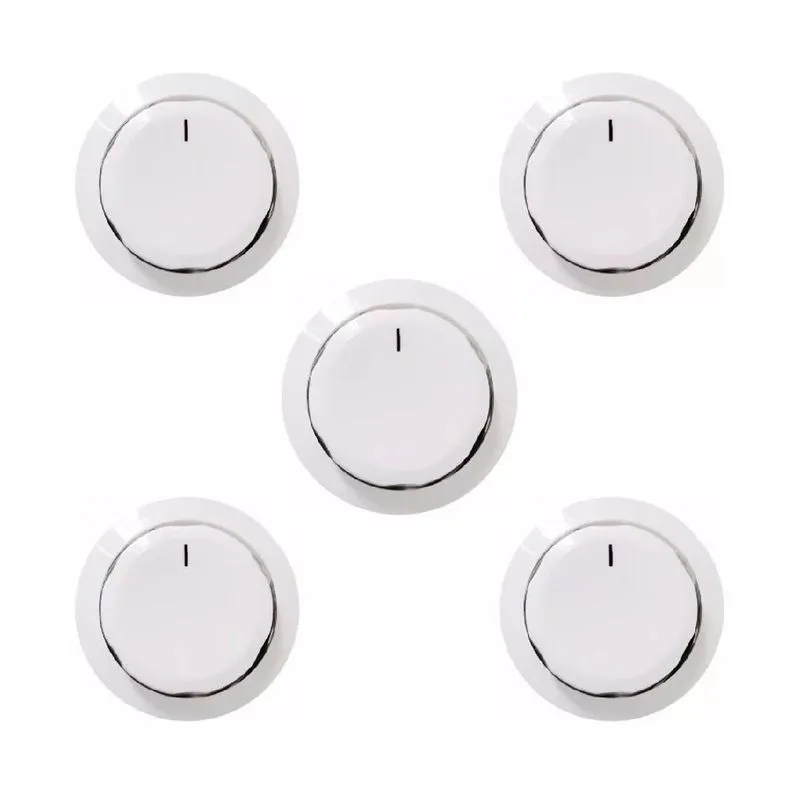 Kit 5 Botão Bosch Prince E Continental Com Anel Branco 5 Pçs