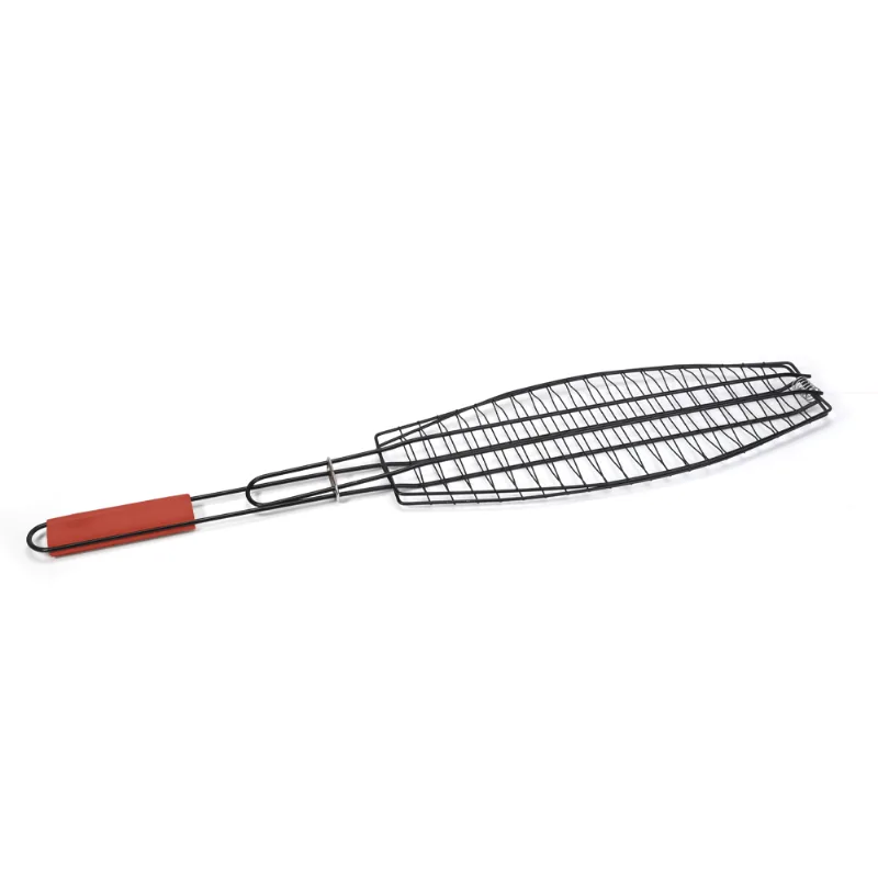 Grelha Oval em Aço/Madeira 72cm x 15cm - Rio de Ouro