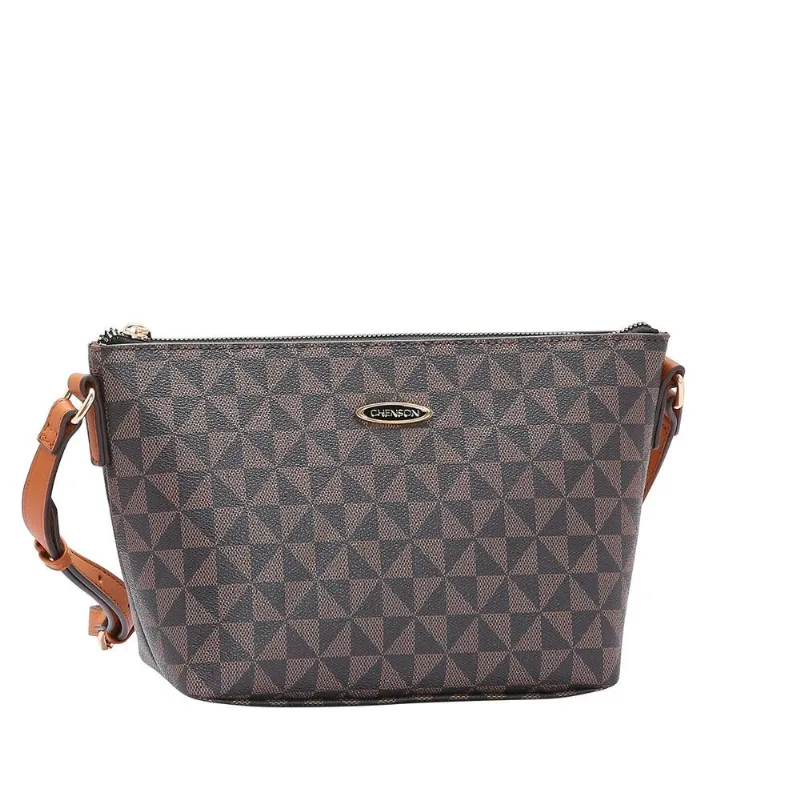Bolsa Transversal Feminina Chenson 3484401 Elemento Gráfico Natural