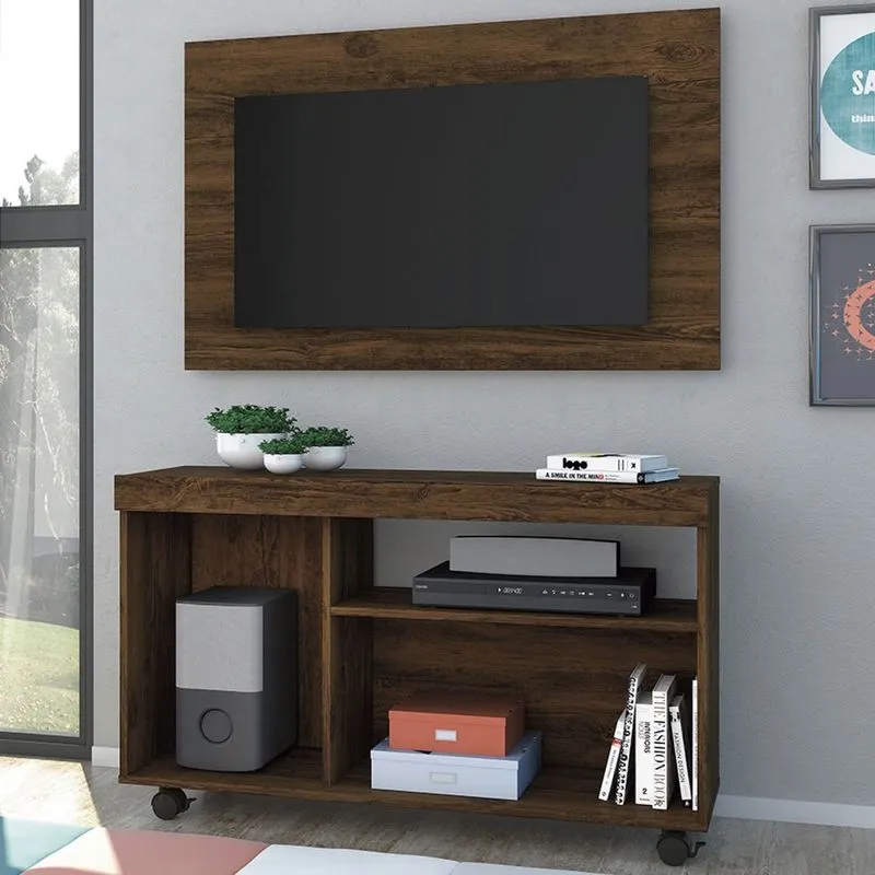 Rack com Painel para TV até 42 Polegadas Bruno Madetec Savana