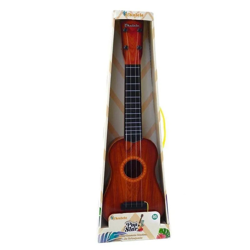 Violão Infantil Musical Liso Com Palhetas - Tudo Em Caixa