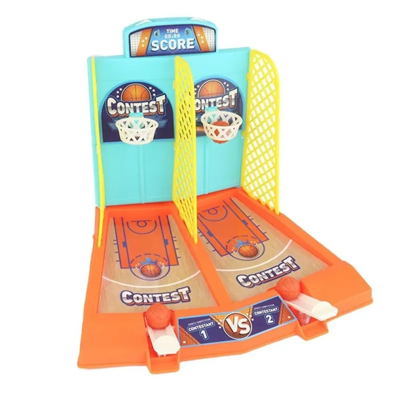 Brinquedo Mini Jogo Basquete Duplo 11 Peças com Lançador 3+