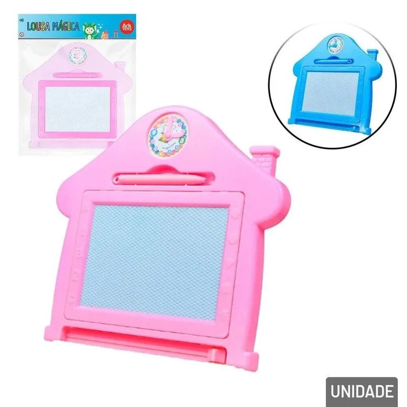 Lousa Mágica 23,5x24cm Design De Casinha Color - Tudo Em Caixa
