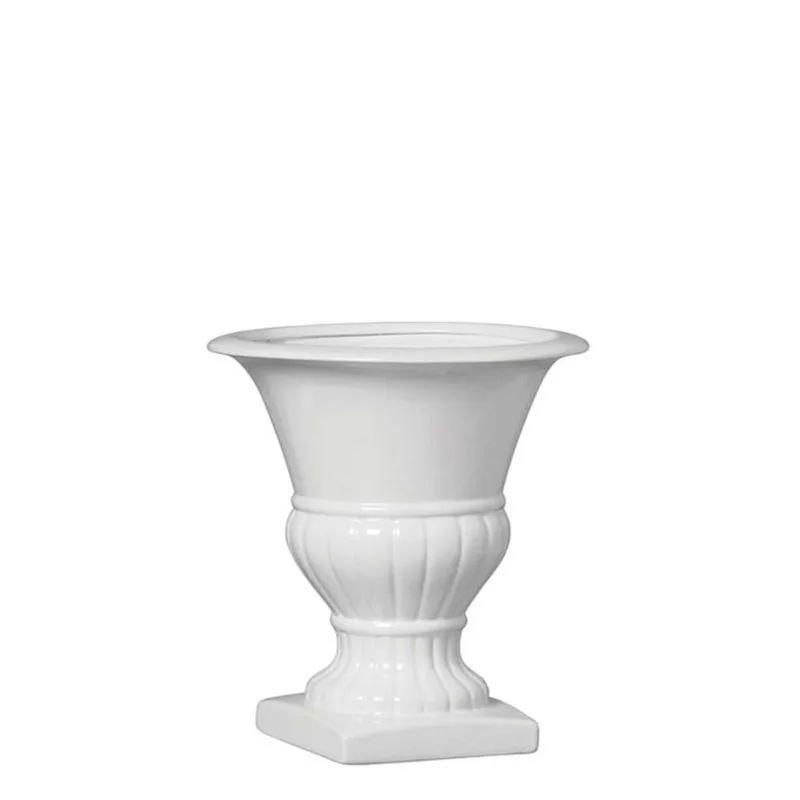 Taça Decorativa Cerâmica Romana Branca - 26cm