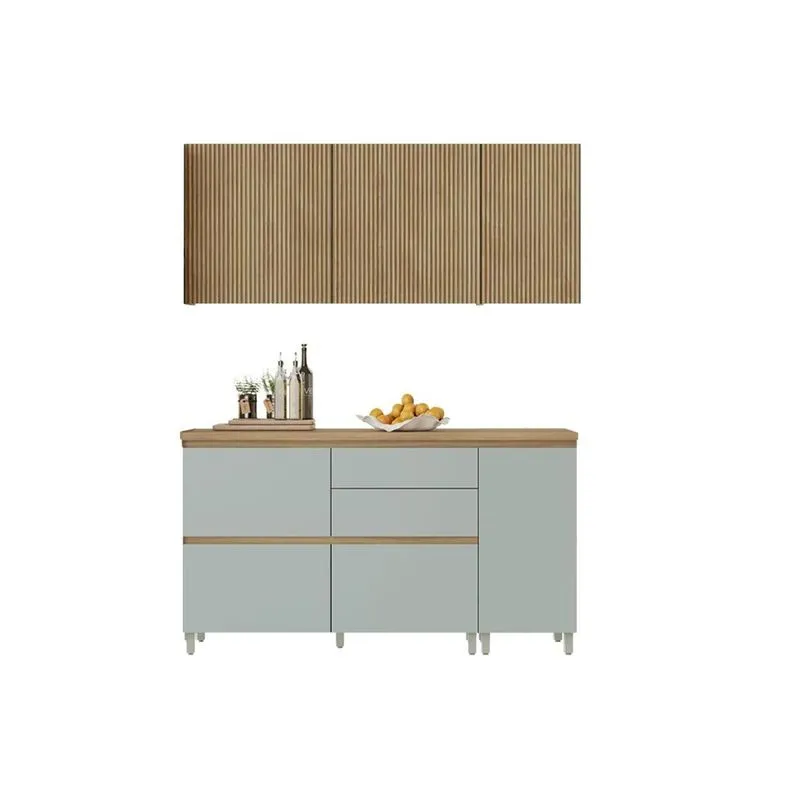Cozinha Modulada Nesher Rainha Nesher 4 Peças CZ434 Nature/Verde