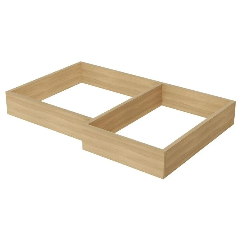 Módulo Cozinha Nesher Rainha Kit de Rodapé de canto Multilinha 80x52x10cm Nature - Nesher