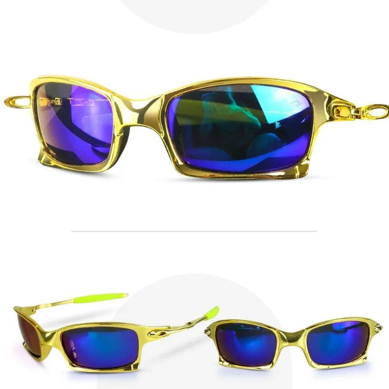 Óculos de Sol Orizom Lupa Policarbonato Azul Dourado
