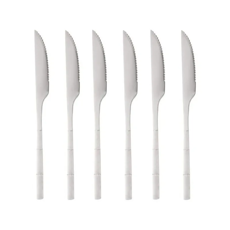 Jogo de Facas Lyor Inox Bambu Elegant 6 Peças