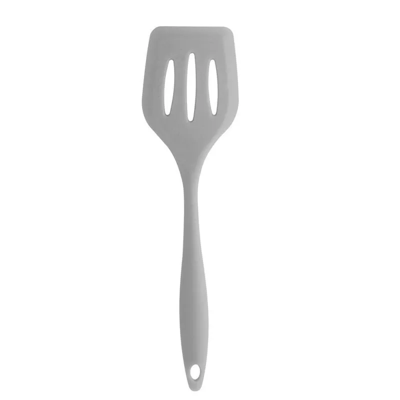 Espátula Vazada De Silicone Cinza 29cm - Lyor