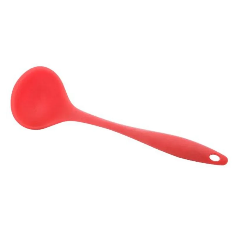 Concha para sopa em silicone Lyor 28,5x8,5cm vermelha