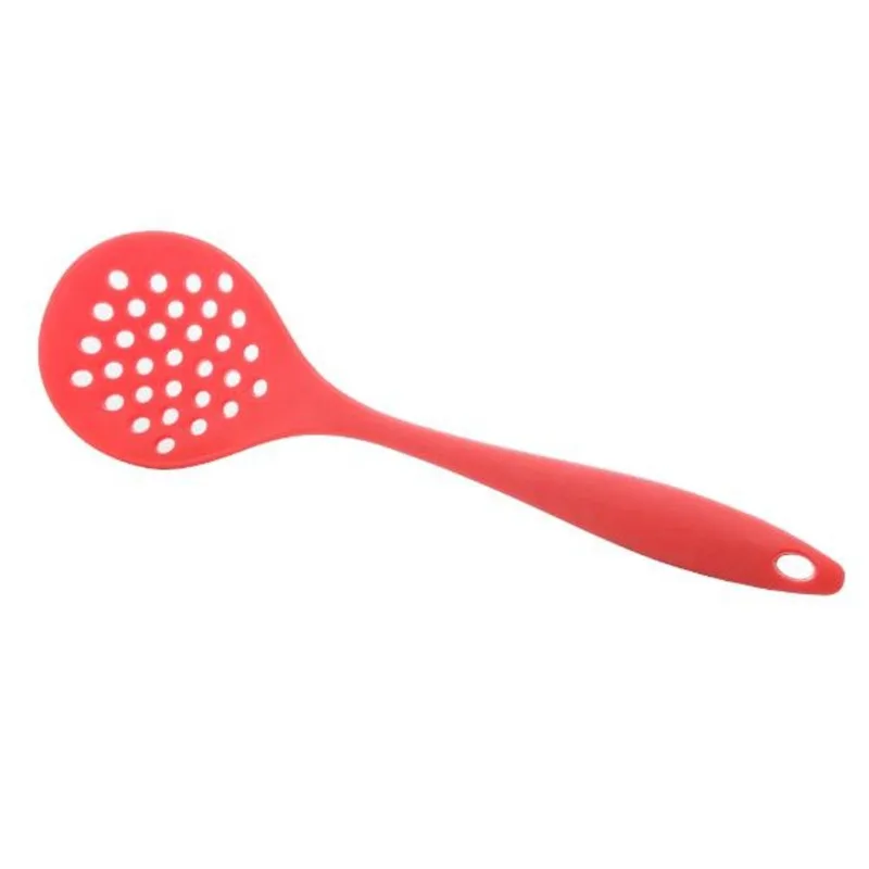 Escumadeira em silicone Lyor 28,5x8cm vermelha