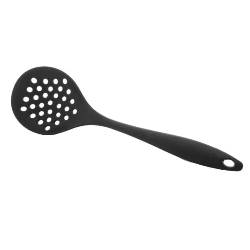 Escumadeira em silicone Lyor 28,5x8cm preta