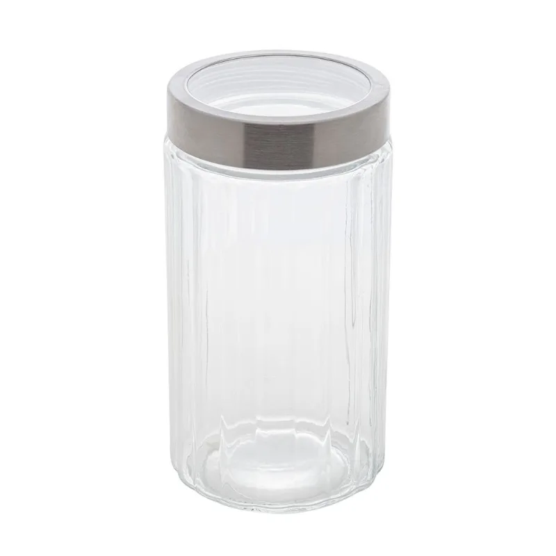 Porta Mantimento C/ Tampa de Inox 1,6L em Vidro Lyor