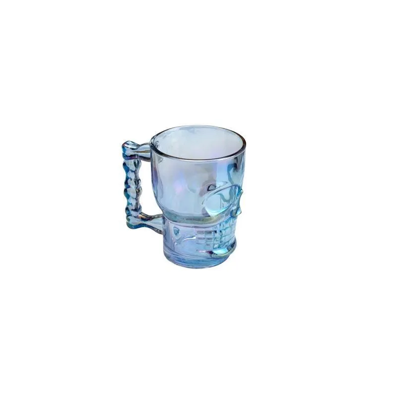 Caneca Chopp Cerveja Vidro Caveira Rock Style Rainbow 510Ml
