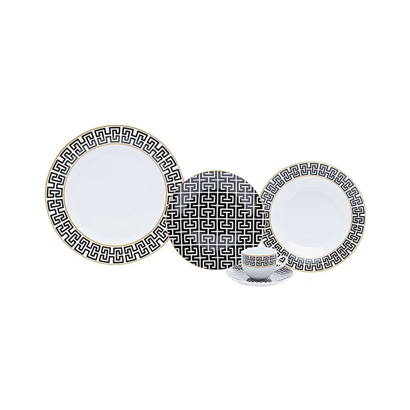Aparelho de Jantar 30 Peças em Porcelana Lyor Egypt 9069