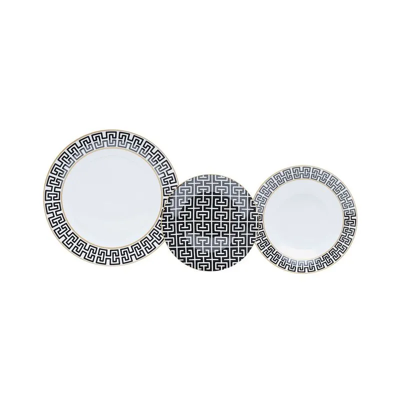 Aparelho de Jantar 18 Peças em Porcelana Lyor Egypt 9081