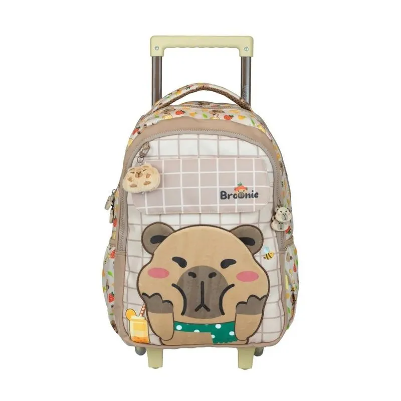 Mochila De Rodinhas Xeryus Petit Capivara Brownie 40Cm Marrom 16" (MP)