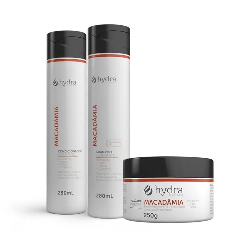 Kit Macadâmia Hydra Cosméticos 3 Produtos