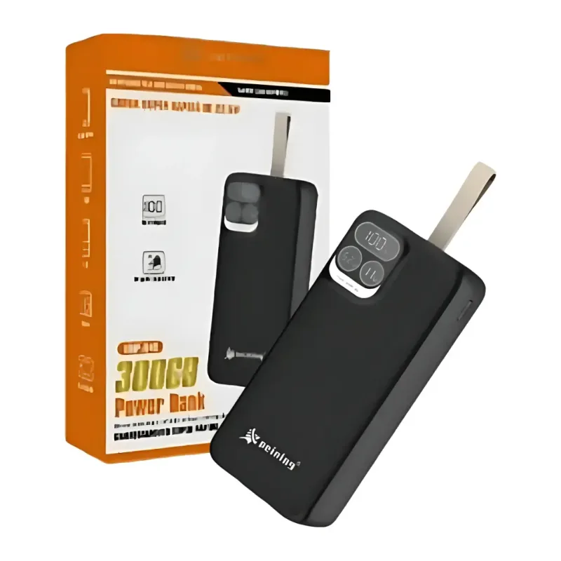 Bateria Portátil (Power Bank) 30000MAH Super Rápido 22.5w WUP-845 Preto - PEINING