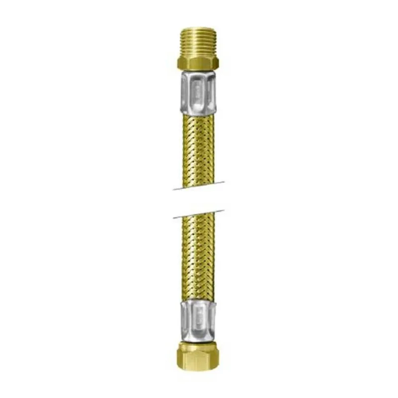 Gás Ligação Flexível Tombak 1/2 (m) X 1/2 (f) 1,2m - Roco - Roco
