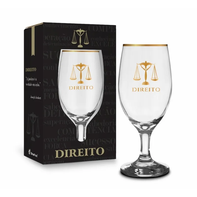 Taça Windsor Cursos Direito Série Ouro Presente 330ml