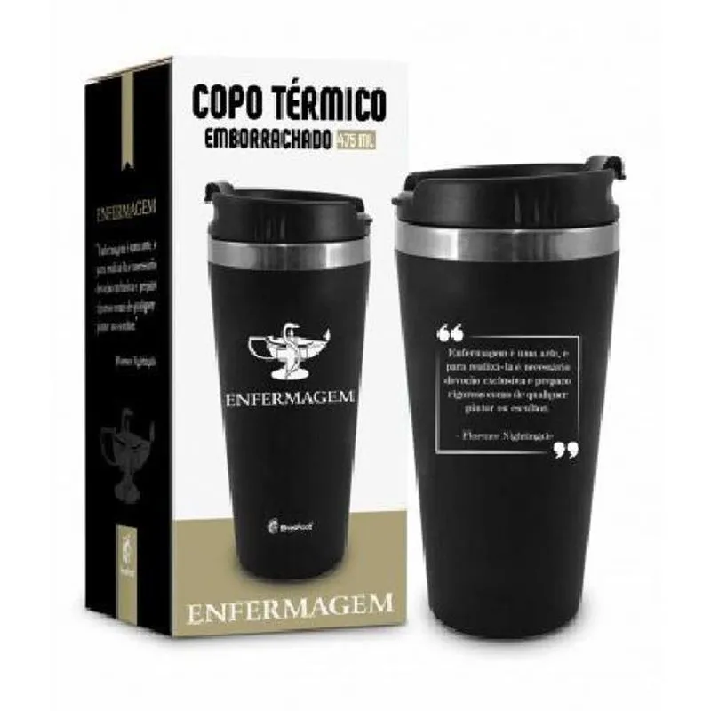 Copo Térmico Emborrachado 450 Ml Curso Enfermagem