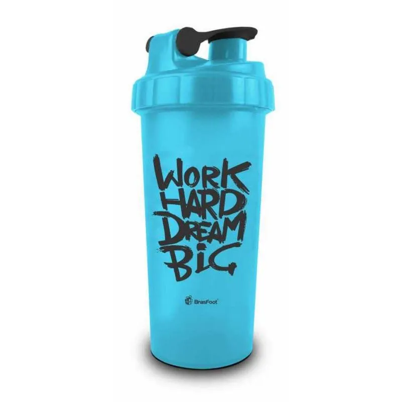 Coqueteleira Plastico Frases Work Hard Dream Big Brasfoot