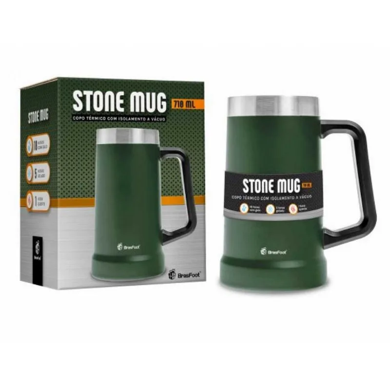 CANECA TERMICO STONE VERDE BRASFOOT - BRASFOOT