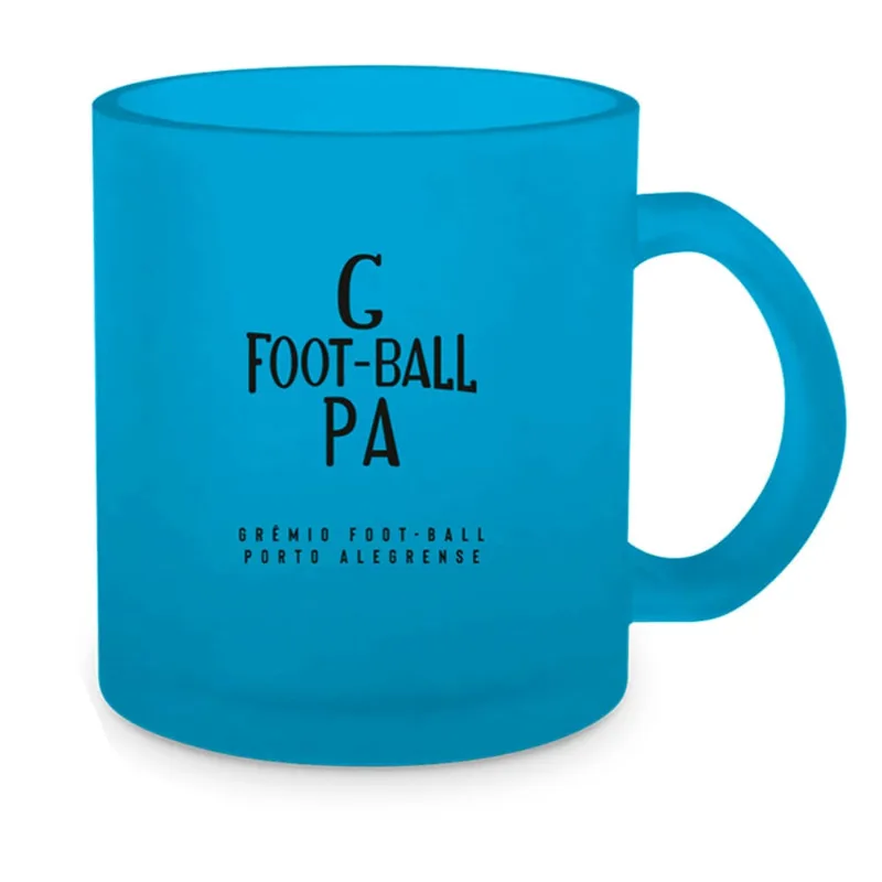 Caneca Vidro Diamond BrasFoot Gremio 300 ML Licenciada Azul - BRASFOOT