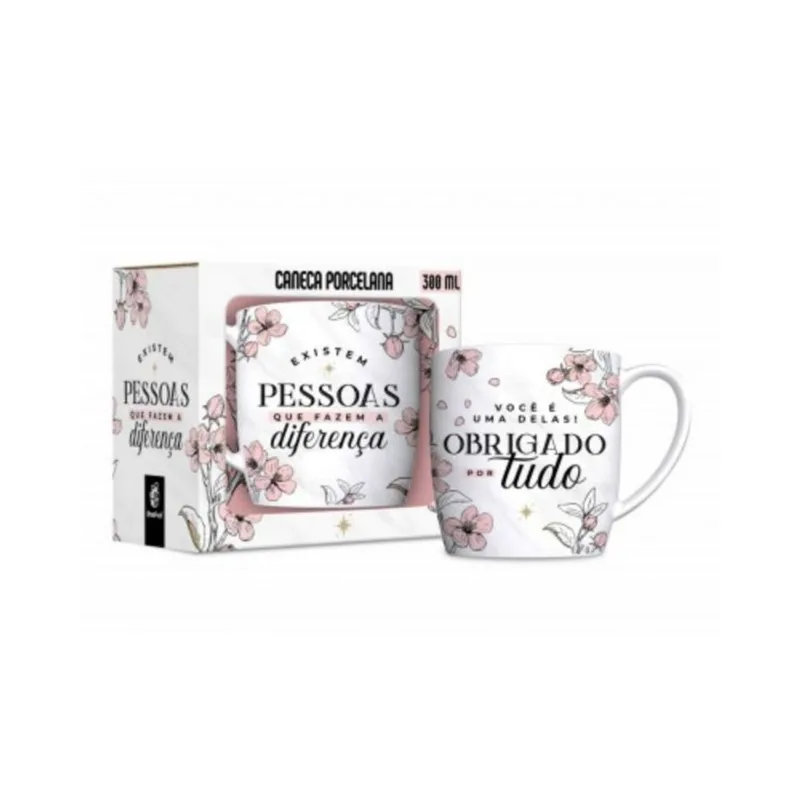 Caneca de Porcelana Brasfoot 300ml Pessoas que Fazem a Diferença CANECA PORCELANA BRASFOOT 300ML PESSOAS