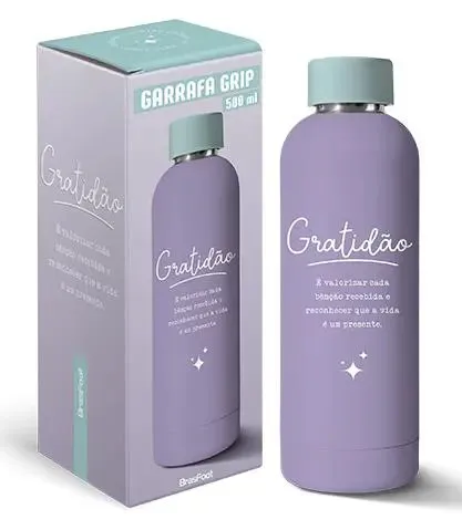 GARRAFA TERMICA GRIP 500ML GRATIDAO - Manaia Presentes