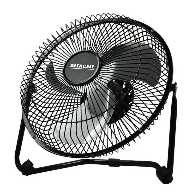 Mini Ventilador de Mesa 24cm 3 Pás Alfacell AL12003 Preto