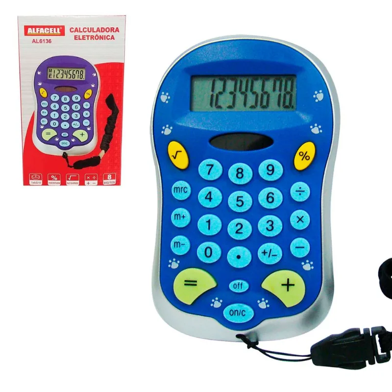 Calculadora Eletrônica de Mesa 8 Dígitos 10,7x6,7x1,1cm Imporiente