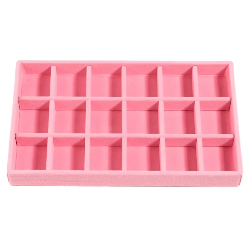 Organizador de Jóias P/ Gaveta 21x12,5cm em Papel Imporiente-Rosa