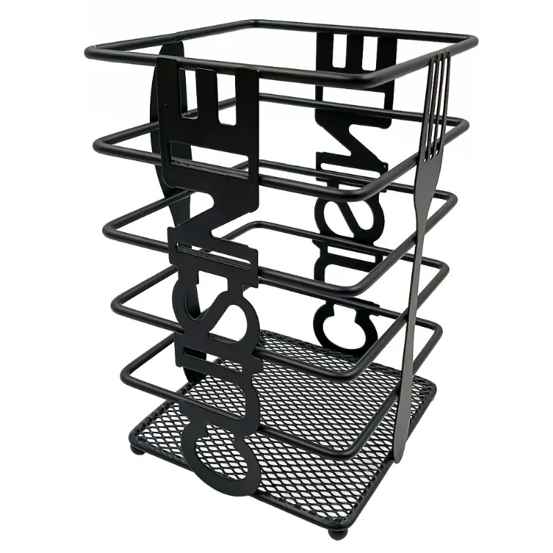 Porta Talher Quadrado 10x10cm em Metal Casita