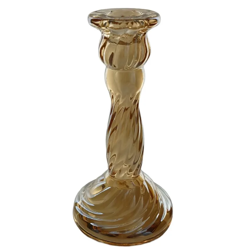 Castiçal Decorativo 8,5x16,5cm em Vidro Imporiente