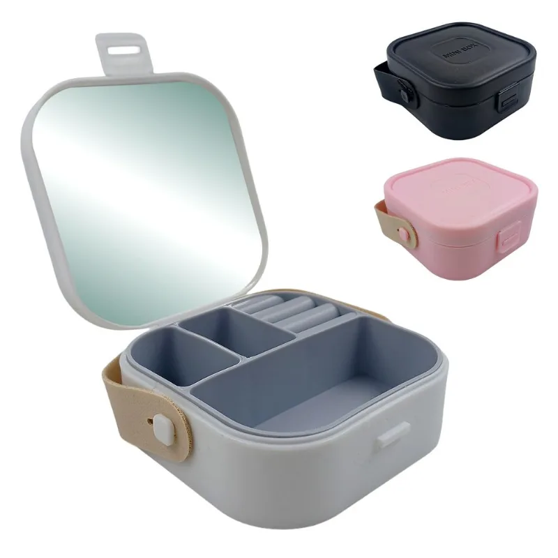 Porta Joias Quadrado 9cm em Plástico Imporiente -Sortidos