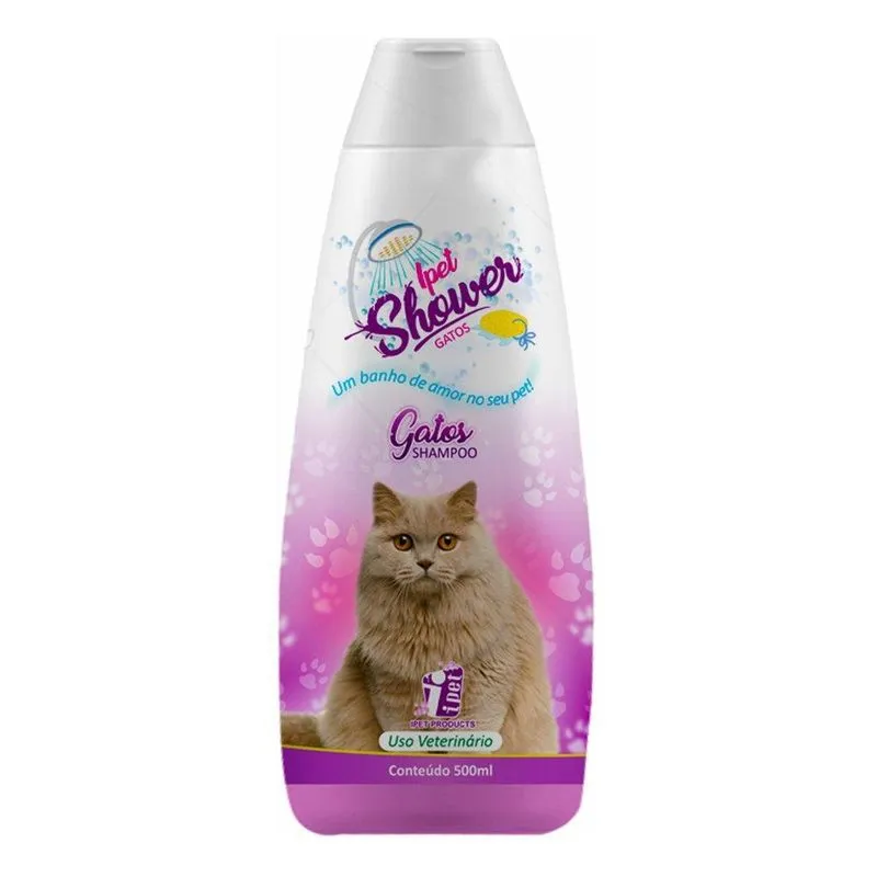 Shampoo Ipet Shower Para Gatos - 500 Ml