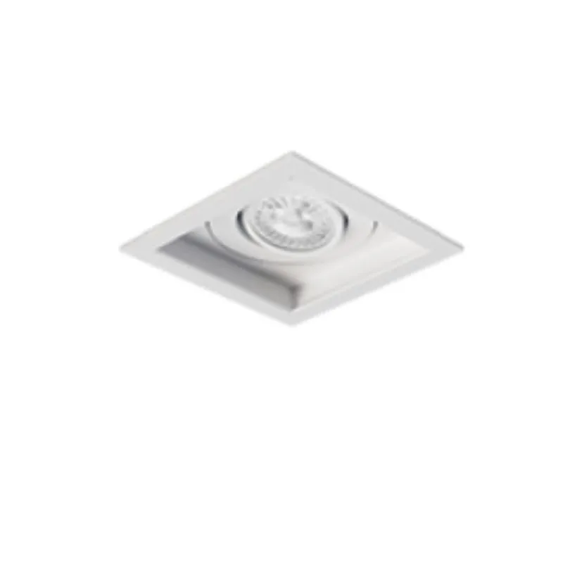 Luminária Embutir Quadrada Dirigível 1 Lâmpada Dicróica GU10 Sura RI-E1213/1 Revoluz