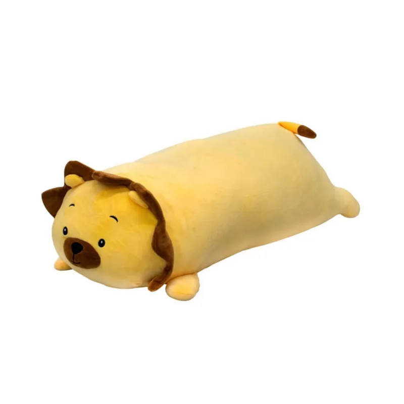 Almofada Cilíndrica Leão Pelúcia 66Cm