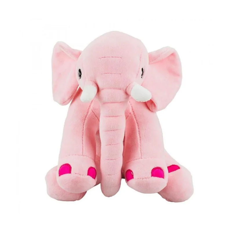 Pelúcia Elefante Rosa Sentado 24cm