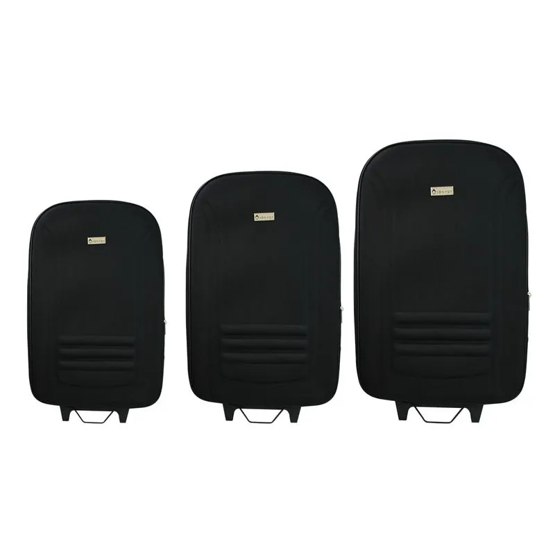 Conjunto de Malas de Viagem Yins 3 Peças Preta CO30000P