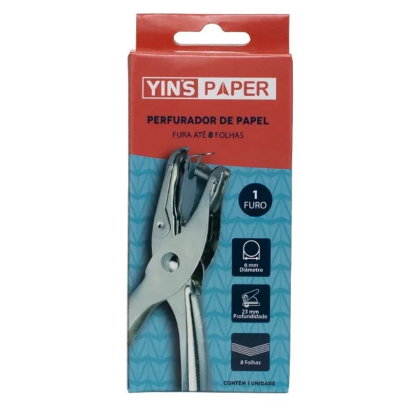 Perfurador de Papel Cromado - Yin's Paper