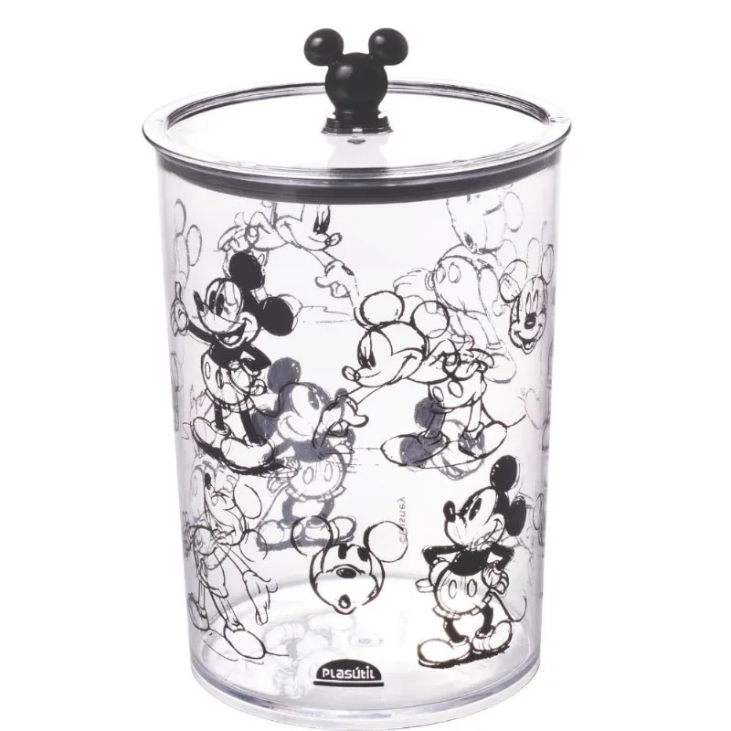 Porta Mantimentos Hermético Redondo Mickey 1 Litro Plasutil