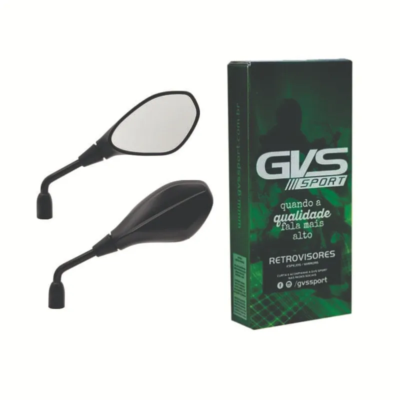 Retrovisor Moto Gvs Gs Bmw Convexo Haste Fixa - Par Y