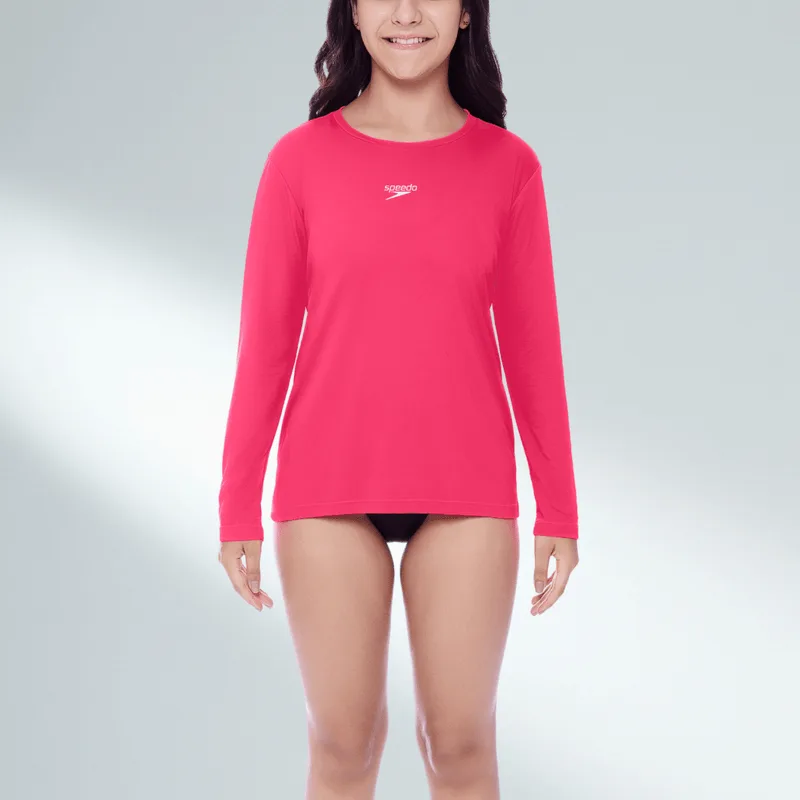 Camiseta Infantil UV Protection Manga Longa - ROSA ESCURO 4